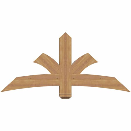 Ekena Millwork Davenport Timber Gable Bracket, Western Red Cedar, 60"W x 27"H x 5 1/2"D x 5 1/2"F, 11/12 Pitch GBW060X27X0606DAV00SWR